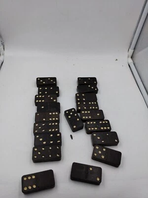 Vintage Magna double six dominoes american eagle w/ arrows  1930's - Image 1 of 4