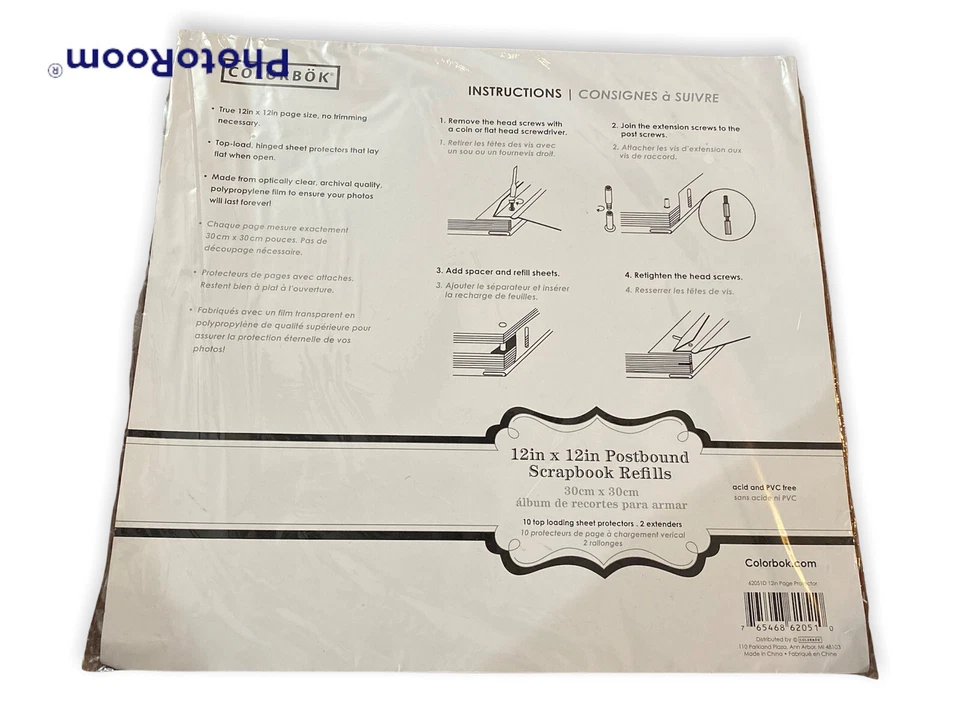 Colorbok Universal Refill Pages 12x12 10/pkg 765468620510