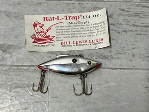 Vintage Bill Lewis Lures RAT L TRAP 2.5" 1/4oz crankbait Silver Fishing - Picture 1 of 5