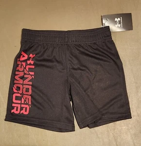 NEW Under Armour Boys' UA Prototype 2.0 Wordmark Shorts Black Size 4 - Picture 1 of 8
