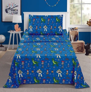 Toy Story Twin Size Sheet Set 3 Pieces Kids Set "Characters and Stars" - Picture 1 of 4