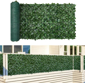 4' X 8' Artificial Faux Ivy Privacy Fence Screen Panel with 130 GSM Mesh - Picture 1 of 12