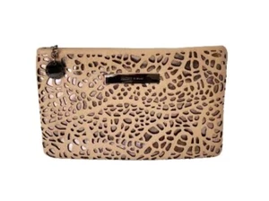 Ivanka Trump Clutch Bag Purse Gold Laser Cut Card Holder Dust Bag Included NEW - Picture 1 of 9