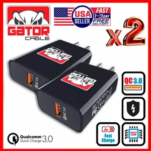 2x USB 3.0 Wall Charger Adapter Power Plug QC Qualcomm Fast Quick Charge 18W Qi - Picture 1 of 13