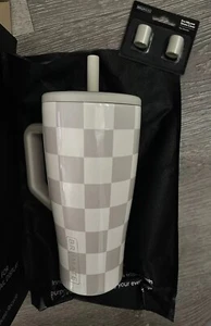 Brumate Tan Checkered Era 30oz (Limited Edition) w/Magnetic Straw Cover - Picture 1 of 6