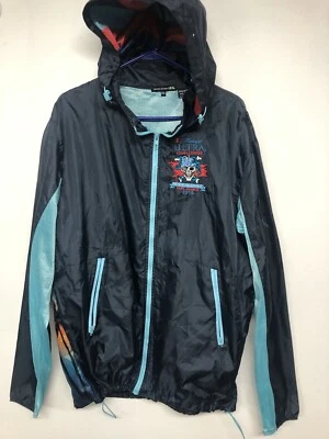 Leslie Jordan  Hoodie  Jacket/rainbreaker men size 2XL blue Pockets - Image 1 of 4