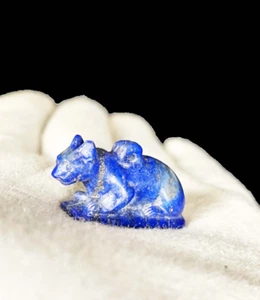 Amazing BASTET goddess of protection As an Amulet made of lapis lazuli - Picture 1 of 2