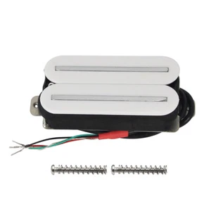 FLEOR Weiß Dual Rails Pickup Ceramic Guitar Parts 4-Wires Hals 7-8K - Bild 1 von 6