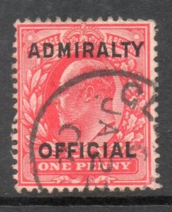 GB EDV11 1903 Oficial 1d Rojo Almirantazgo Sg O108 Gato Fino Usado (2 - Imagen 1 de 1