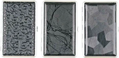 14 100er oder 20 Slim Zigarettenetui  / Metall Lederoptik / 2seitig / 2 Modelle - Bild 1 von 2