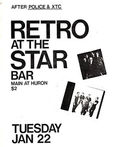 ANN ARBOR Star Bar 22 de enero 1982 RETRO After POLICE XTC Punk Rock & Roll FLYER - Imagen 1 de 1