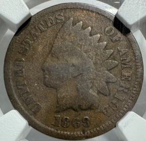 1869 INDIAN HEAD SMALL CENT 1C NGC G4 BN - Picture 1 of 4