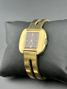 Working Vintage Seiko Cuff Bracelet Watch 11-3489 Brown /Gold Mechanical K3 - Picture 1 of 9