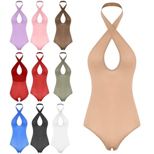 Damen Einteiler Sexy Overall Teddy Body Neckholder Catsuit Dessous Erwachsene - Bild 1 von 110