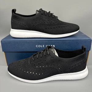 Cole Haan 2 Zerogrand Stitchlite Oxford perforierte Schnürschuhe Damen schwarz Sneaker - Bild 1 von 7