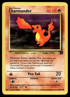 CHARMANDER 50/82 COMMON TEAM ROCKET POKEMON - Image 1 of 4