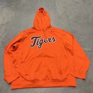 Nike MLB Detroit Tigers Orange Therma-Fit Hoodie Men's XXL Pullover Drawstring - Picture 1 of 8