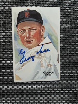 George Kell Detroit Tigers Signed Auto 1983 Perez Steele Postcard #182 - Image 1 of 2