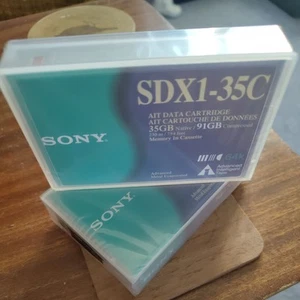 2 x Sony AIT1/AIT-1 Data Tape/Cartridge 35/91GB SDX1-35C 64k MIC NEW - Afbeelding 1 van 5