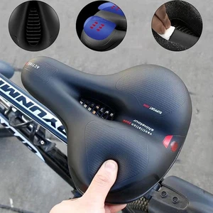 Sillín de bicicleta cómodo ancho suave gel asiento de bicicleta deportivo cojín de aire hombres mujeres - Imagen 1 de 10