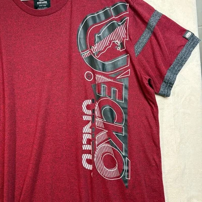 Ecko Unltd. Camiseta gráfica para hombre rayas gris granate 3XL Y2K Foto 1 de 4