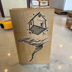 Viva Las Vegas Rubber Stamp Tornado And House.. Dorthy’s ? - Picture 1 of 5