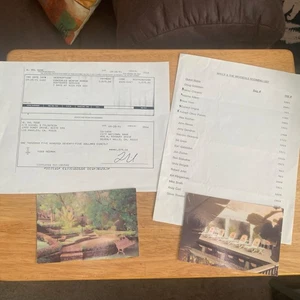 Rara copia Axl Rose Guns N Roses del 1991 assegni e lista camere hotel e cartoline - Foto 1 di 7