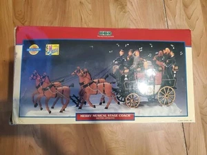Vintage LEMAX See Video 2002 Merry Musical Stage Coach Christmas Village NOS - Picture 1 of 3