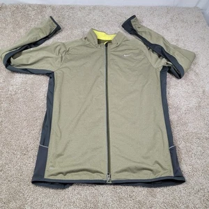 Nike Dri-FIT Men's Full Zip Running Jacket Lightweight Athletic Olive Green L - Picture 1 of 5