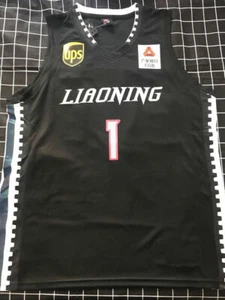 Lance Stephenson #1 China LiaoNing Basketball Jersey White Black Custom Printed - Picture 1 of 7