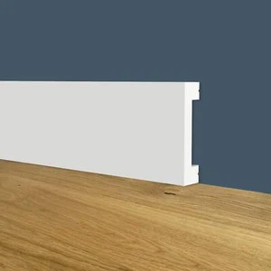 Battiscopa SQUADRATO BIANCO Passacavo 40x10x2000mm in POLIMERI - Polistrutturato - Foto 1 di 3