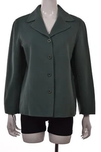 Blazer Talbots Mujer Talla 8 Pequeño Verde Sólido Manga Larga Lana Chaqueta Básica - Imagen 1 de 5