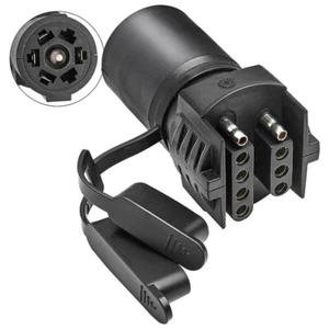 7 Way Round to 4 Pin 5 Pin Flat Trailer Wire Light Adapter Plug RV Tow Connector - Picture 1 of 8