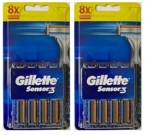 Gillette Sensor 3 Refill Razor Blades, 16 Cartridges (Fits Sensor Excel Razor) - Picture 1 of 1