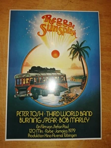 KINO WERBUNG POSTKARTE FILM REGGAE SUNSPLASH BOB MARLEY PETER TOSH 1979 - Bild 1 von 2
