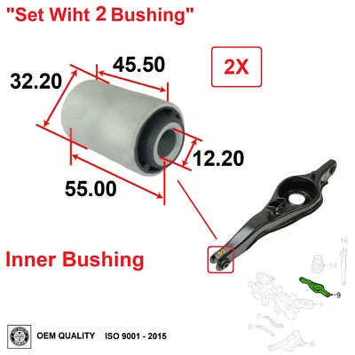 Rear Control Arm Bushing For MAZDA CX-7 CX7 2007-2012 Inner Bushing OEM QUALITY - Image 1 of 3
