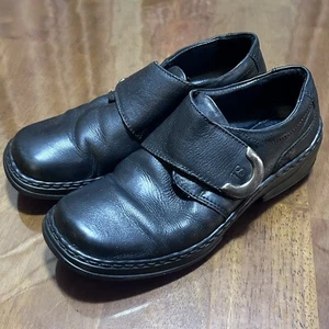Josef Seibel Theresa Black Leather Monk Strap Oxford Women’s Shoes EU 37 US 6.5 - Picture 1 of 13