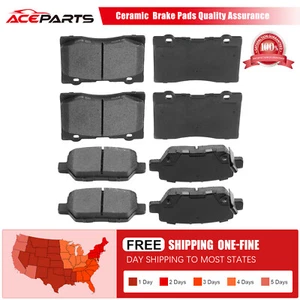 FRONT & REAR BRAKE CERAMIC PADS FOR 2005 2006 2007 - 2012 Acura RL P-1091 P-1090 - Picture 1 of 8