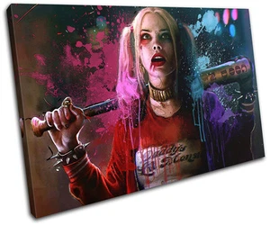 Harley Quinn Escuadrón Suicida Película Grandes UN SOLO LIENZO ARTE DE PARED Impresión de Imagen - Imagen 1 de 1