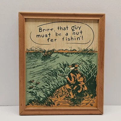 Whitehall Metal Studios Impresión de Pescadores enmarcada Humor de Pesca y Caza Foto 1 de 4