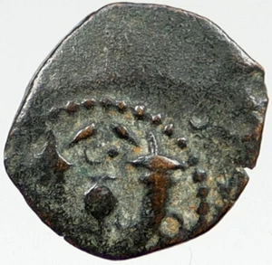 103BC Ancient Bible Greek JERUSALEM Coin JEWISH Kng JANNAEUS HENDIN 1145 i119873 - Picture 1 of 2