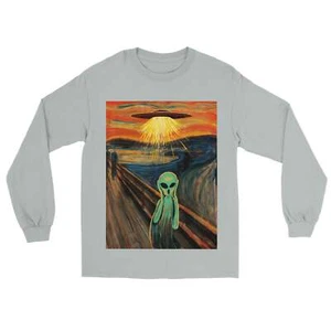 Alien Scream Langarm T-Shirt - Classic Fit - Unleash Your Alien Style - Bild 1 von 8