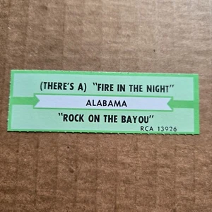ALABAMA There's A Fire In The Night JUKEBOX STRIP Record 45 rpm 7" - Picture 1 of 1