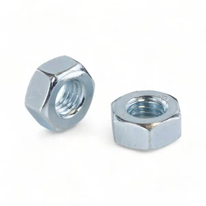 Hex Steel Nuts Hex Full UNC Zinc Plated Imperial 1/4 5/16 3/8 7/16 1/2 5/8 - Picture 1 of 1