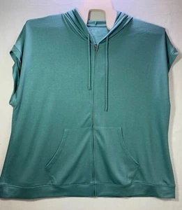 LIVI For Lane Bryant Womens Plus Size 22/24 Green Hooded Fleece Best NWT - Picture 1 of 10