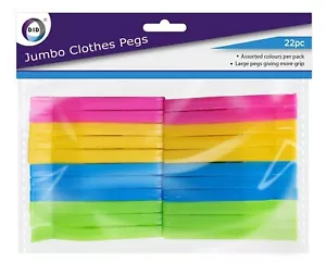 22 pc Jumbo Storm Plastic Clothes Pegs Clip for Washing Line's - Picture 1 of 1