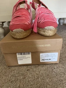 Penelope Chilvers High Sevilana Dali Espadrille pink 4 - Picture 1 of 5