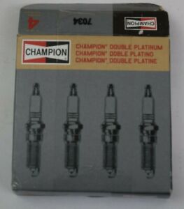 4x Genuine Champion 7034 RC12PEPB5 Double Platinum Spark Plugs - New 