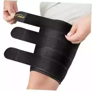 Hamstring Compression Sleeve with 3 Adjustable Straps,Thigh Small Black - Picture 1 of 7