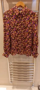 LIU JO MILANO ROMANTIC FLOWERS BLOUSE.SIZE 10.BNWT.CREPE FLORAL DESIGN.... - Picture 1 of 9